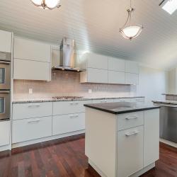 Aluminum kitchen cabinets in creamy off white ivory