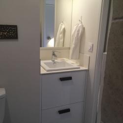 bathroom vanity custom built 2 drawers white aluminum design by IMDesign