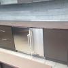 outdoor kitchen in chocolate brown powder coated aluminum