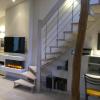 custom desk under stairs in white aluminum design by IMDesign