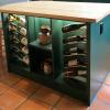 rustic kitchen in dark green aluminum non-toxic and sustainable