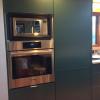 rustic kitchen in dark green aluminum non-toxic and sustainable